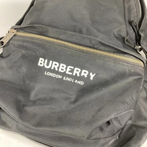 BURBERRY 8016109 Bicolor logo backpack bag Backpack Nylon Black/White main image 4